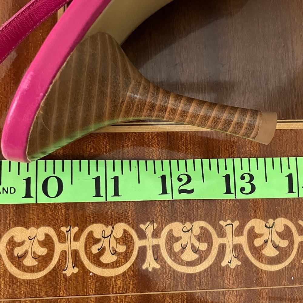 New 38 Escada Shoes Pink White Yellow Orange Green - Picture 8 of 9